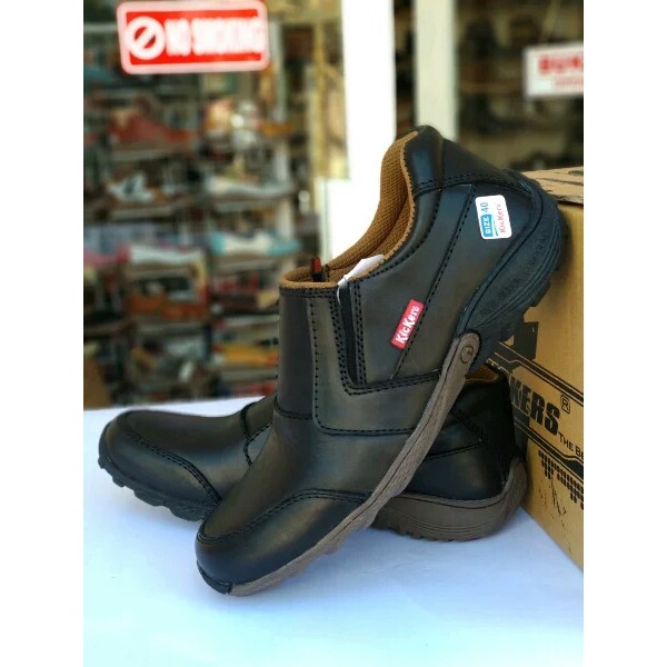 kickers - sepatu kasual pria | sepatu pantofel pria | sepatu formal pria kuit sapi asli 100% Hitam