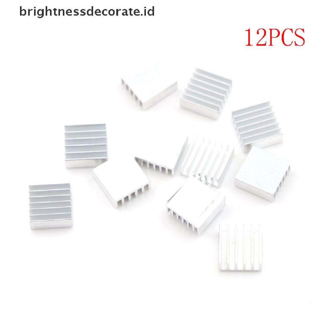 12 Pcs Pendingin Anodized Heatsink Ukuran 14x14 X 6mm  0 0 0 0 0