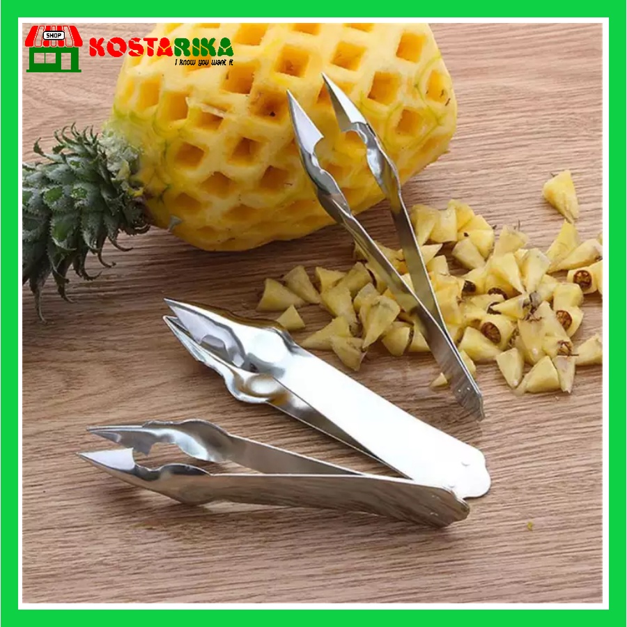 Alat Penjepit Pengupas Mata Nanas Stainless Steel Pineapple Seed Remover Cutting Clip