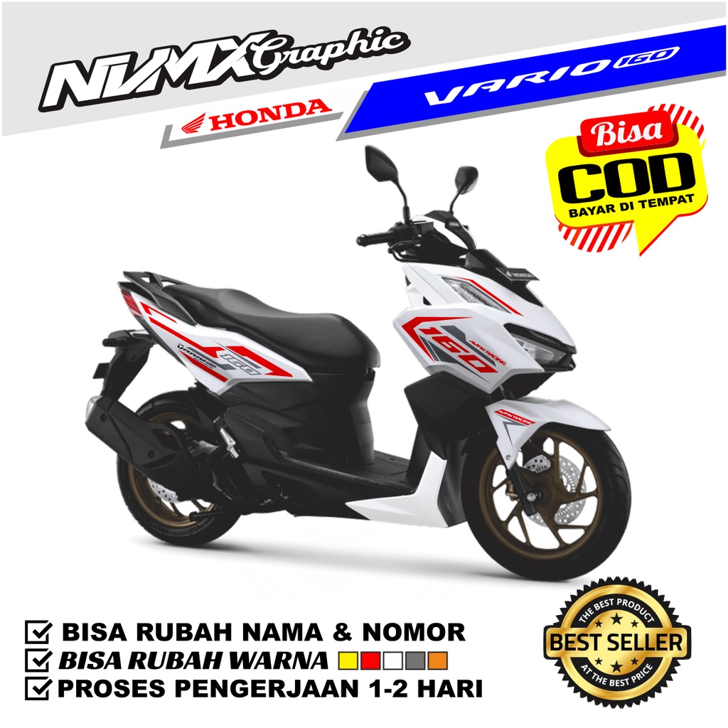 STIKER DECAL VARIO 160 NEW 2022 FULL BODY/STIKER VARIASI HONDA VARIO 160 PUTIH
