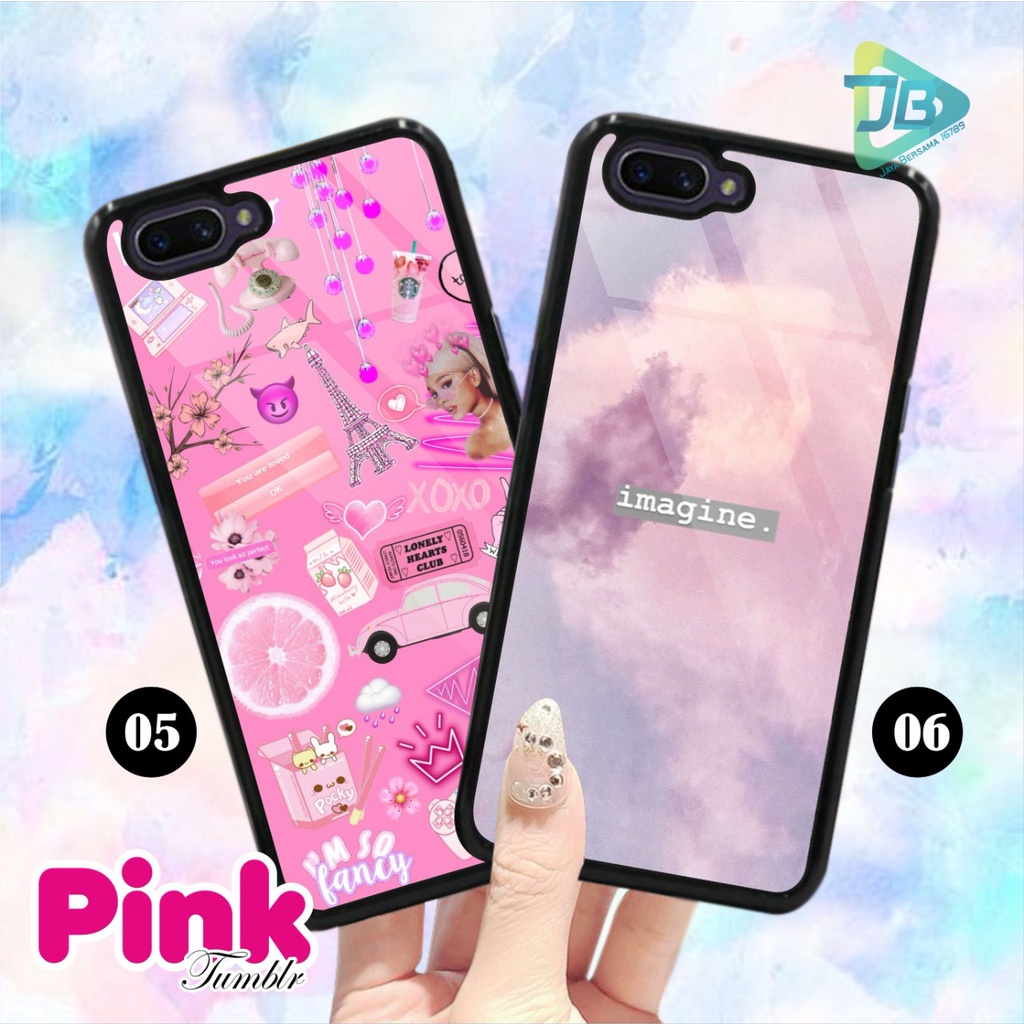 HARDCASE 2D GLOSSY PINK TUMBLR OPPO VIVO XIAOMI SAMSUNG REALME IPHONE ALL TYPE JB4711