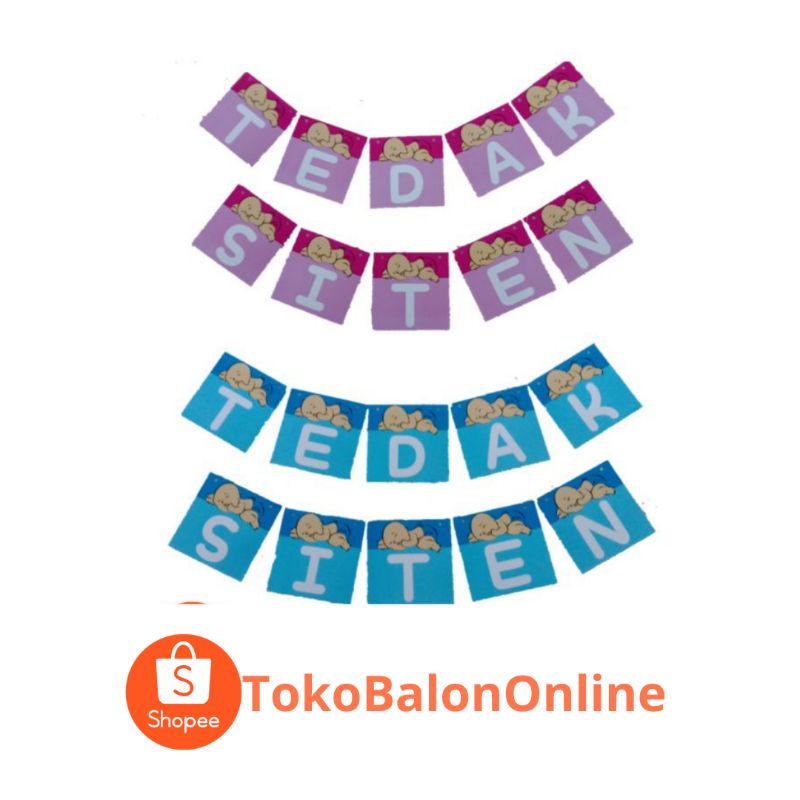 Bunting Flag Tedak siten ( arti tema nya Turun Tanah) Banner baner bayi tedhak sinten siti jawa kaki