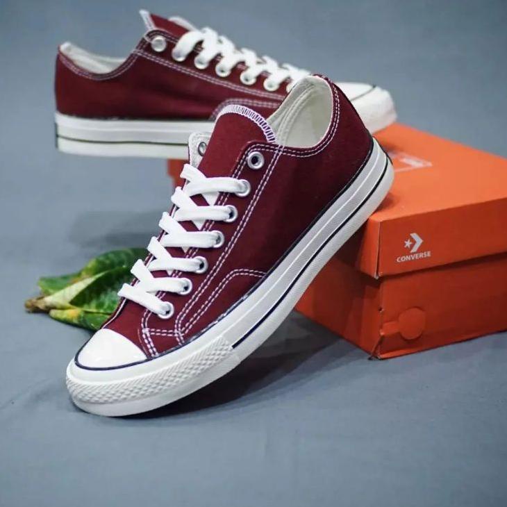 8TP Sepatu CONVERSE 70S MAROON PREMIUM QUALITY/SEPATU CONVERSE .➫ツ (Diskon)Model terkini ➫