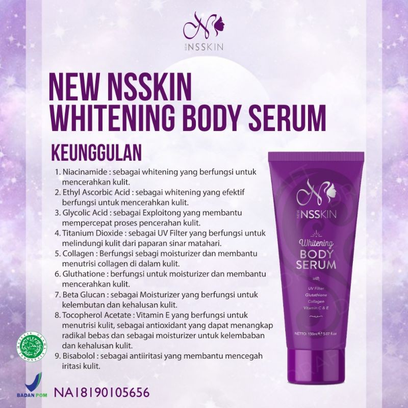 Body Serum New Nsskin Whitening