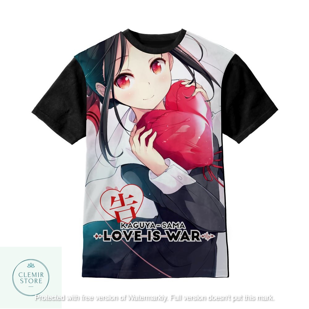 Kaos 3D Anak | Baju Sablon Printing Kaguya Shinomiya Kaguya Sama (Kaguya Sama Cute Love) Love Is War