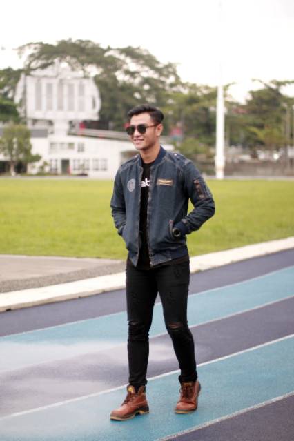 (BISA BAYAR DI TEMPAT ) bomber jeans rf / jaket bomber / jaket jeans