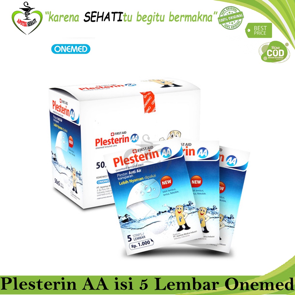 Plesterin First Aid AA Anti Air Amplop Isi 5 Onemed