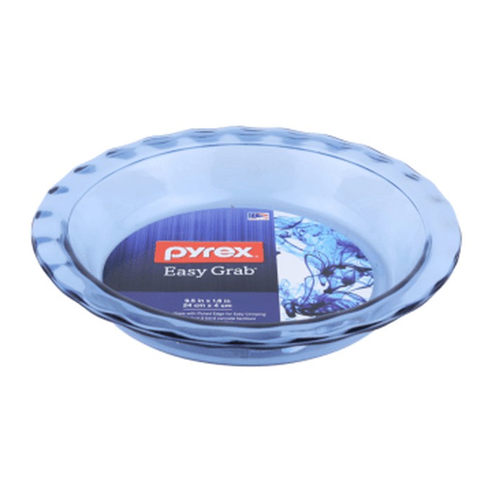 Pyrex Loyang Kaca Pie 24 Cm - Biru