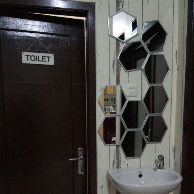 Hexagonal Mirror Silver 10pcs