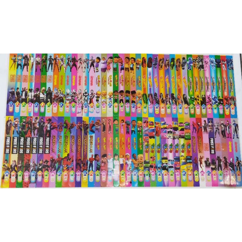 Jual Stiker Stik/5 lembar/Stiker stik kayu permainan/tempelan stik