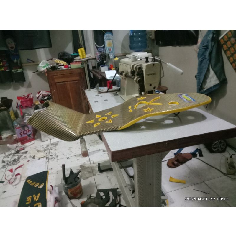 jok slim cb 150 r old lubang kulit karbon-jok cb 150r old-jok cb 150