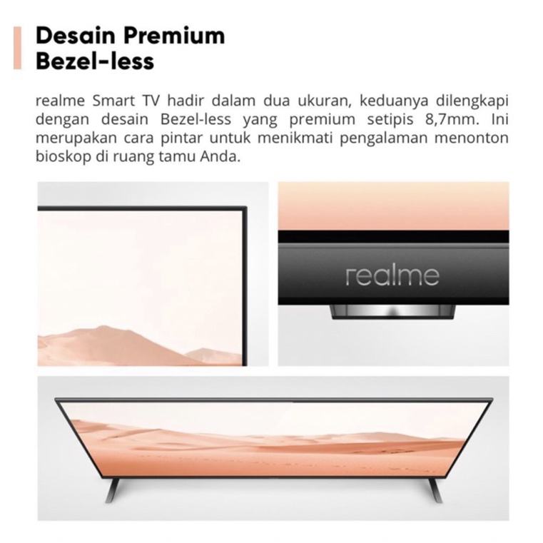 [ REALME ] Smart LED TV 43” Android 9,0 Bazel-less Dolby Audio FHD