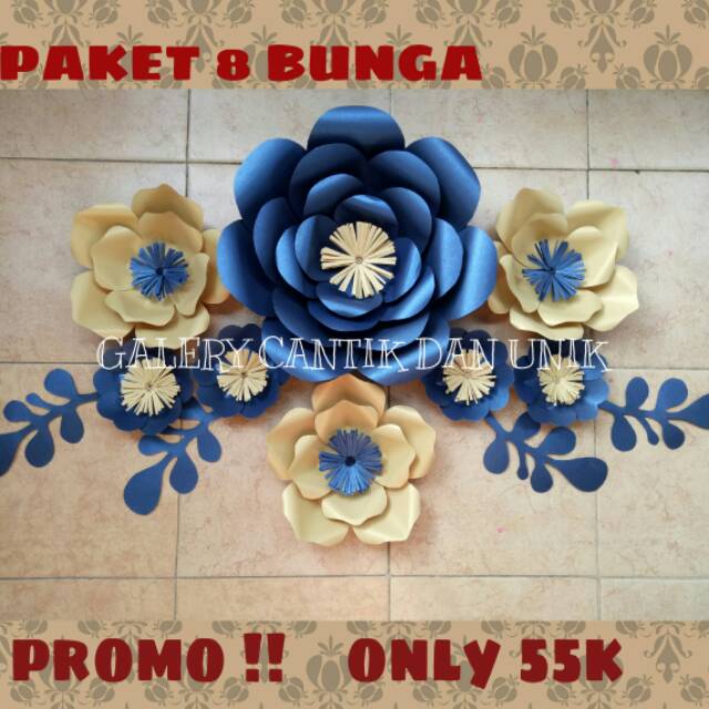 Paper flower bunga  kertas  hiasan dinding backdrop  