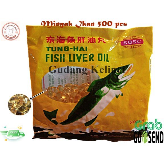 Vitamin Penambah Nafsu Makan Kucing Anjing Minyak Ikan Isi 500pcs