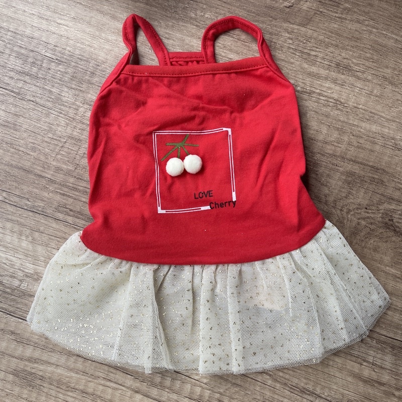 SALE LAST PIECE  LOVE CHERRY SPARKLE TUTU DRESS