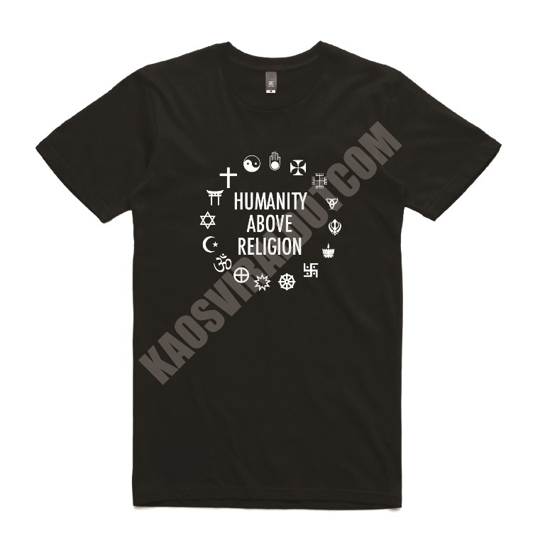 BAJU KAOS HUMANITY ABOVE RELIGION T-SHIRT