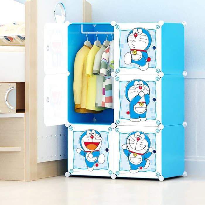 PROMO lemari pakaian anak wardrobe 6 muka 6 slot Dengan pagar plastik COD MURAH Lemari Portable 6 Pintu AWET TAHUNAN GRTAIS Gantungan Lemari Plastik Kabinet Rak Termpat Penyimpanan Rak Baju Lemari Pakaian Lemari Baju Lemari Simpel Anak Kost