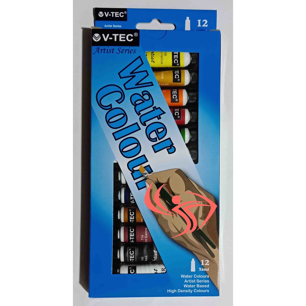 

V-TEC WATER COLOUR 6 ML / V TEC CAT 12 WARNA