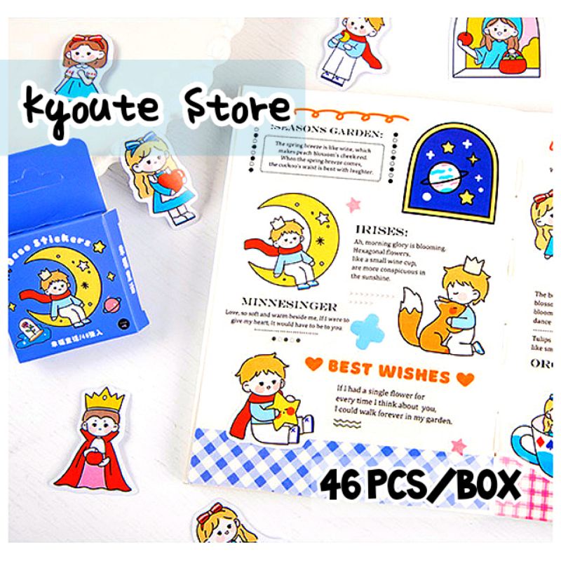 

46 pcs Sticker Decoration Princess Alice Cute Girl Scrapbook DIY Journal Diary Bujo Letter Art