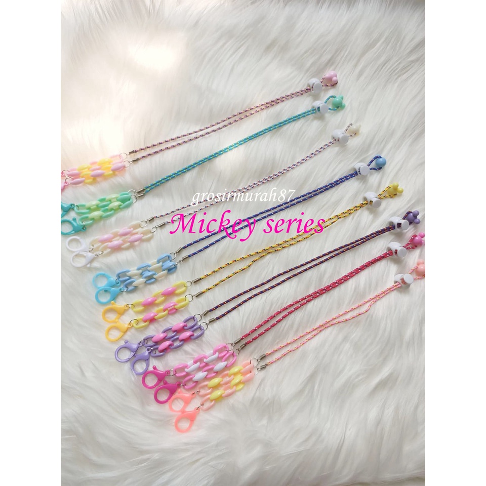 Kalung Tali masker/ Strap mask rantai korea / konektor masker hijab non elastis ready stok