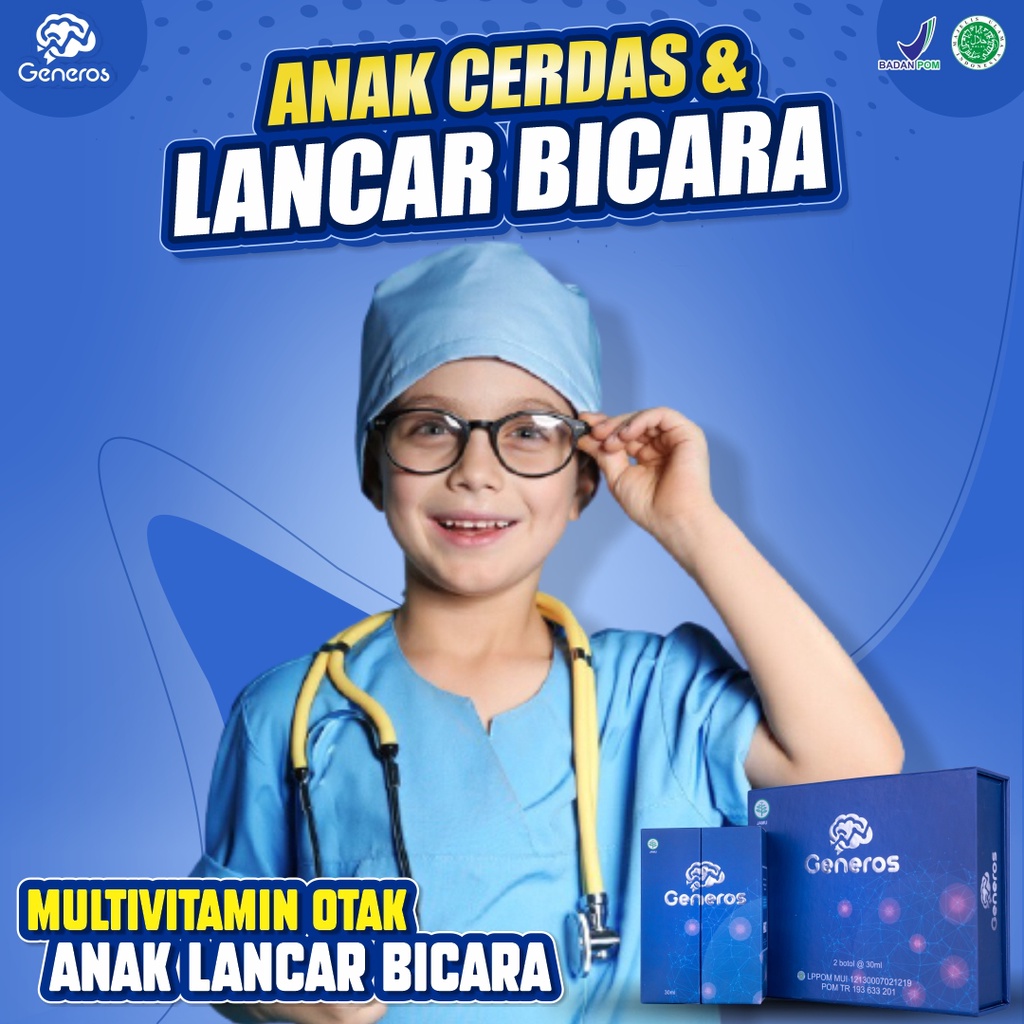 GENEROS 100% Original [Bisa Cod]  - 10x Tingkatkan Kecerdasan Otak Anak Menjaga Daya Tahan Tubuh Mengatasi Speech Delay Autisme Hiperaktif Terlambat Bicara Terapi ADHD