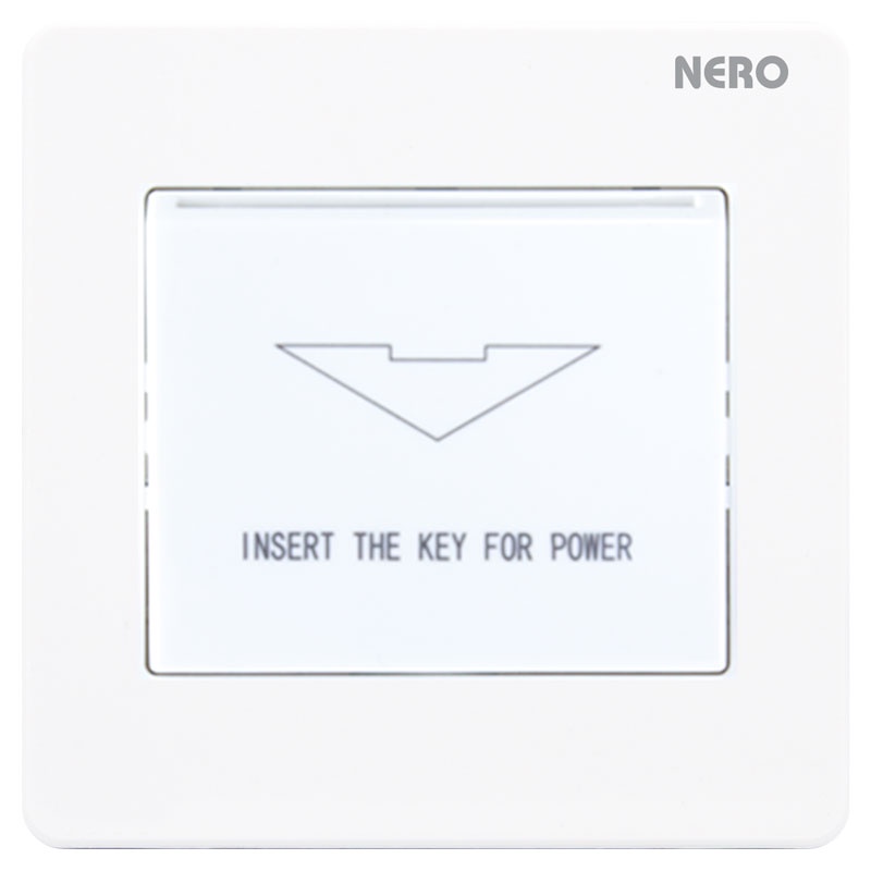 CASA X2CA-White 1 Gang Hotel Key Card Time Delay Switch NERO