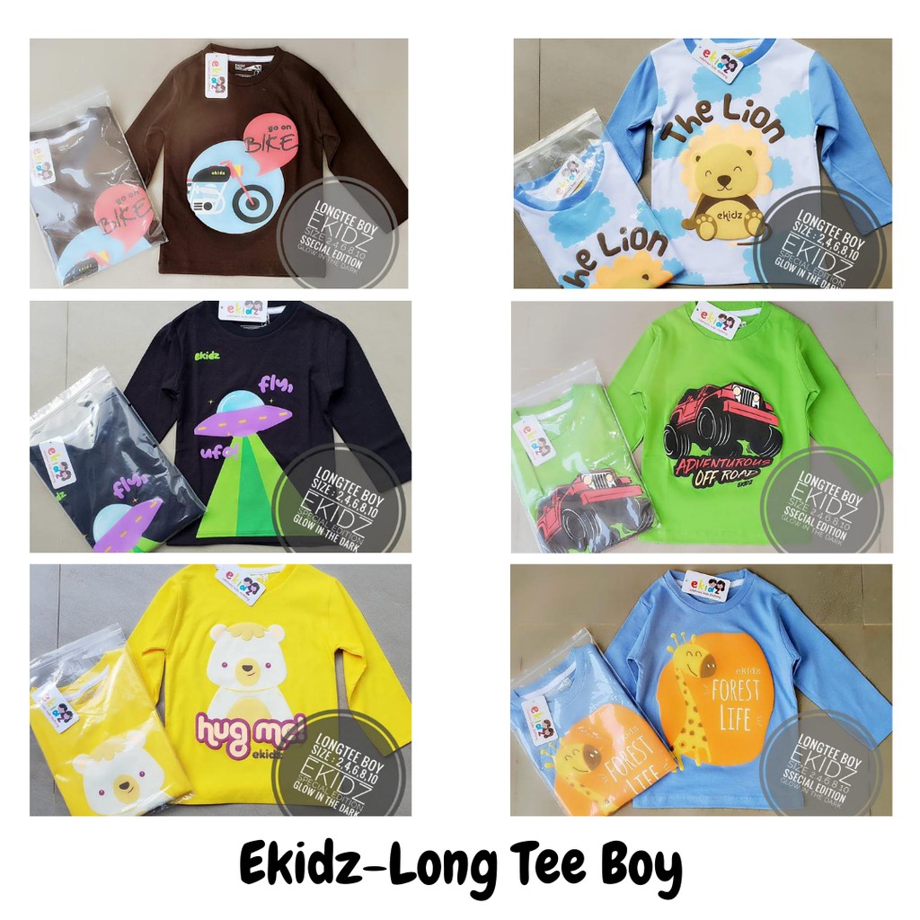 Baju kaos lengan panjang  anak laki-laki ekidz kids