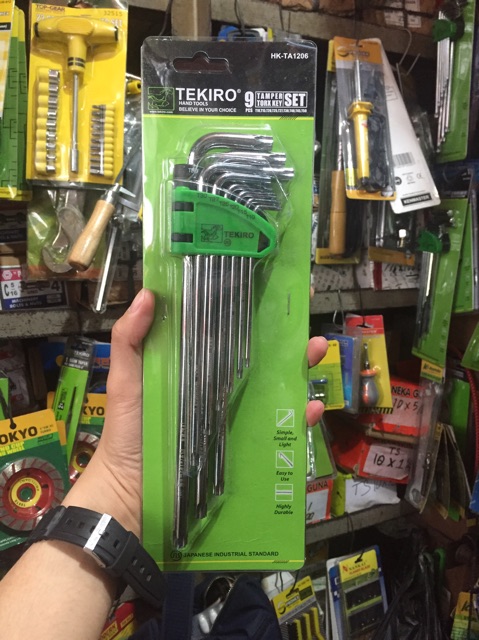 Kunci L Set Long Bintang Lubang T10-T50 Tekiro