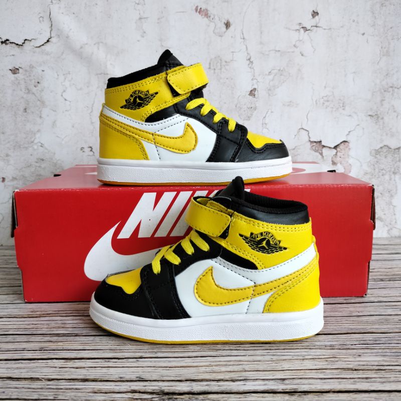 SEPATU KIDS JORDAN KUNING PREMIUM HIGH QUALITY SEPATU BASKET ANAK