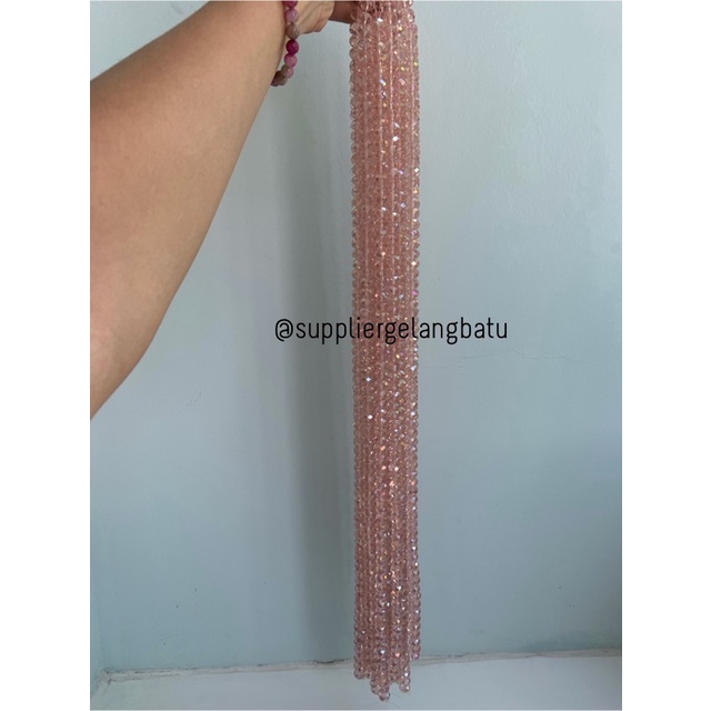 Crystal Ceko PINK BENING 12mm bahan kerajinan craft umkm diy kreasi