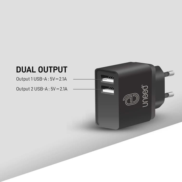 UNEED UCH121 SMART CHARGER WITH DUAL FAST CHARGING ADAPTER