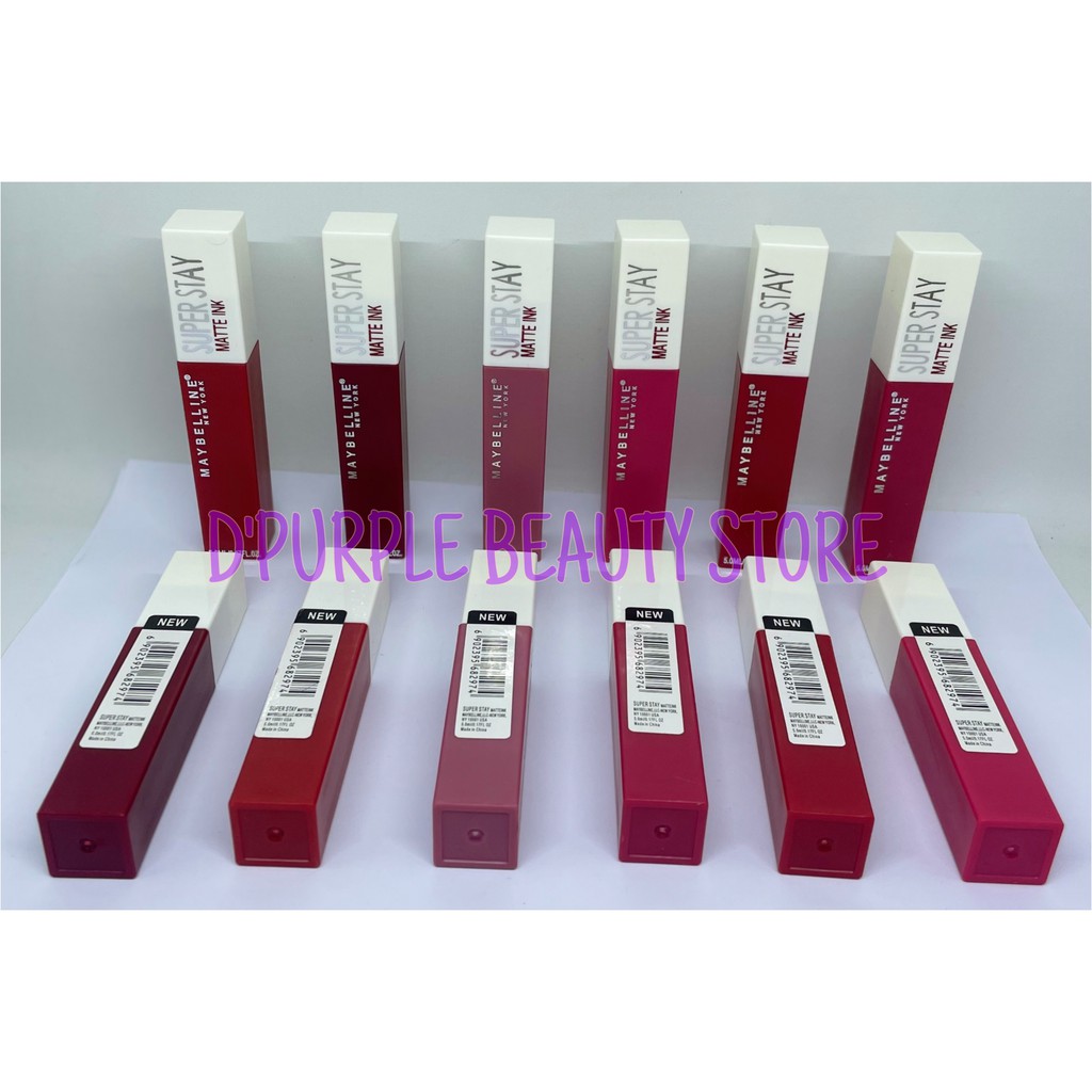 ( Lusinan ) Lipcream Maybelline Super Stay 12 Pcs Warna Sesuai Gambar ( Real Pict )