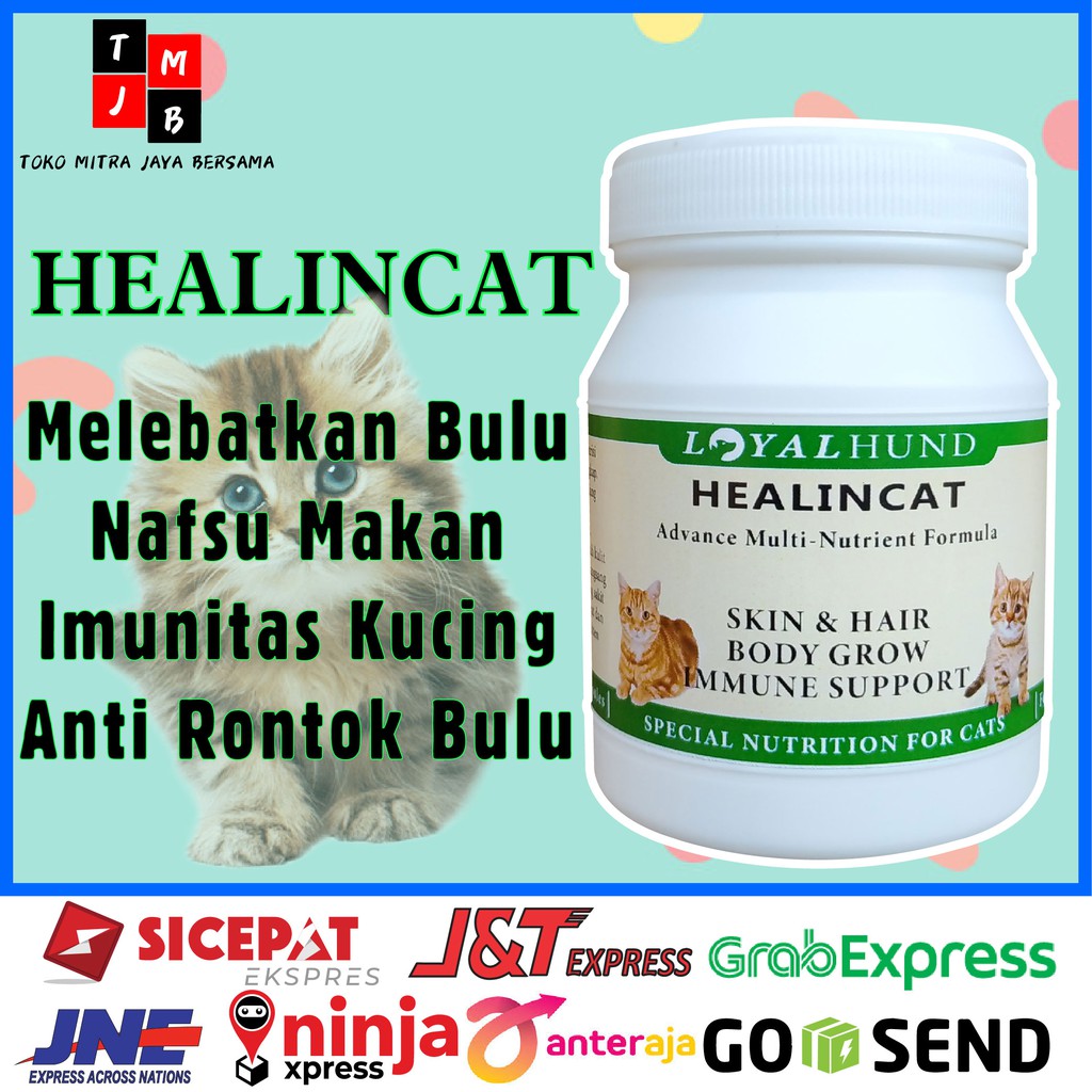 VITAMIN KUCING BULU RONTOK OBAT KUCING BULU LEBAT MELEBATKAN PENAMBAH NAPSU MAKAN HEALINCAT