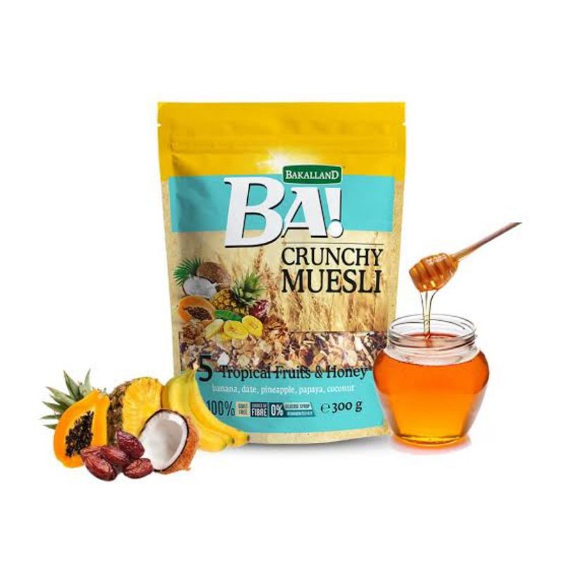 

Bakalland BA Crunchy Muesli 5 Tropical Fruits & Honey 750gr/Import