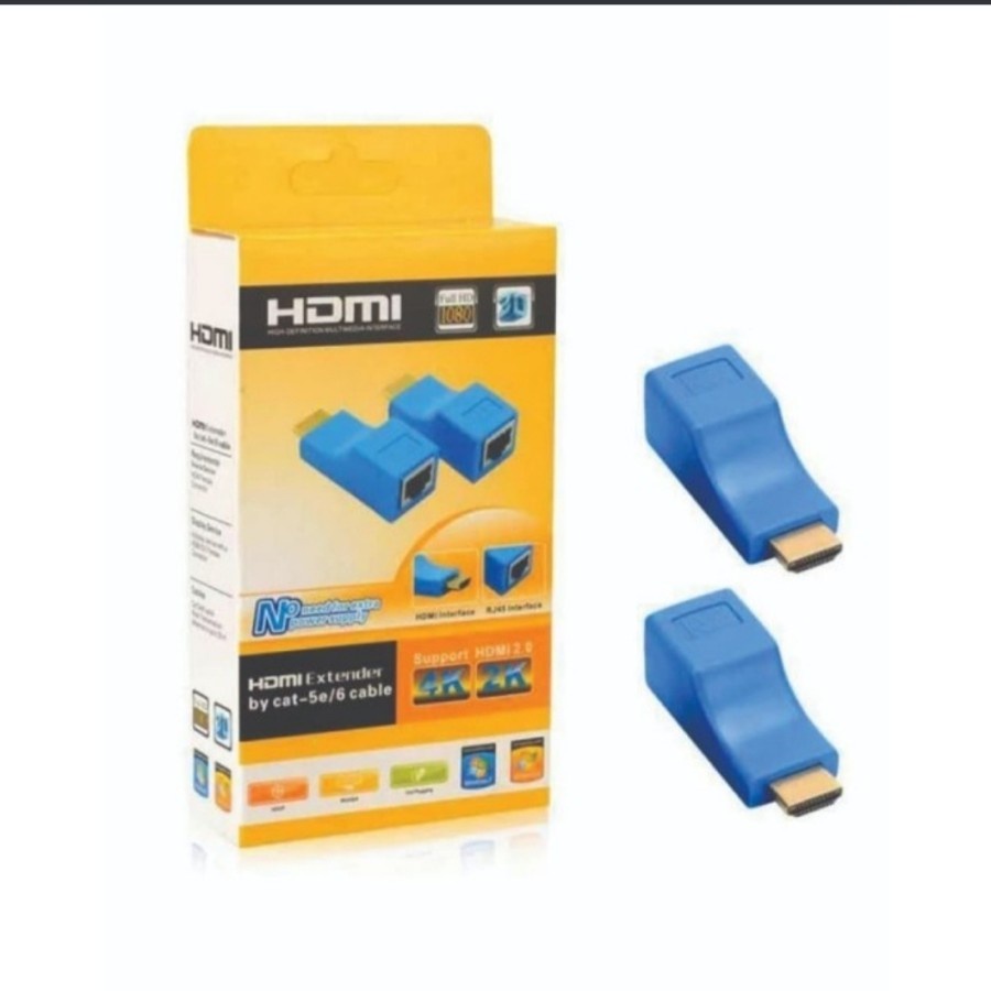 KONEKTOR HDMI CONNECTOR HDMI EXTENDER SINGLE TO LAN FEMALE SET ISI 2