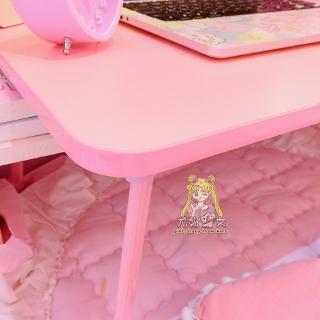  meja  lipat mini motif kucing warna  pink  lucu untuk kamar 