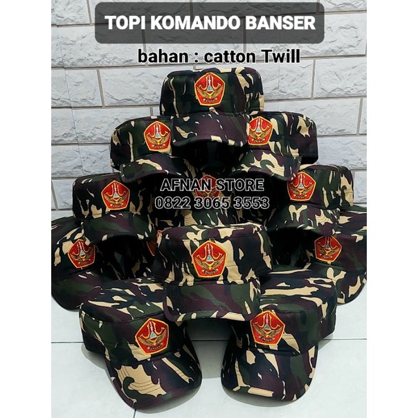 TOPI KOMANDO BANSER ( BAHAN CATTON TWIL )