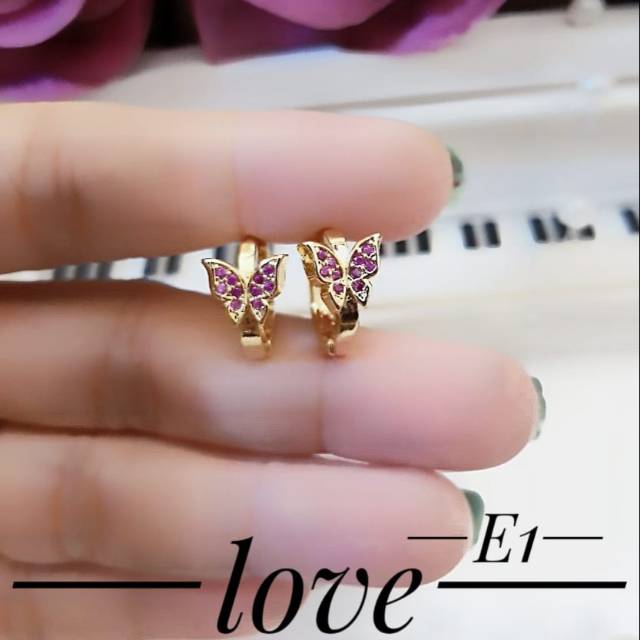 Xuping anting lapis emas 24k 1633k