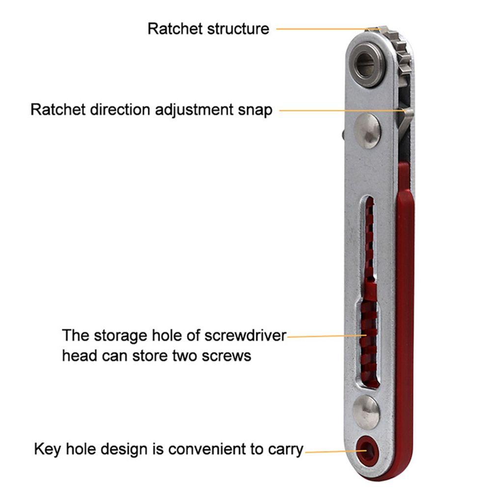 2pcs Obeng Ratchet Ganda Multifungsi Untuk Alat Perbaikan Manual