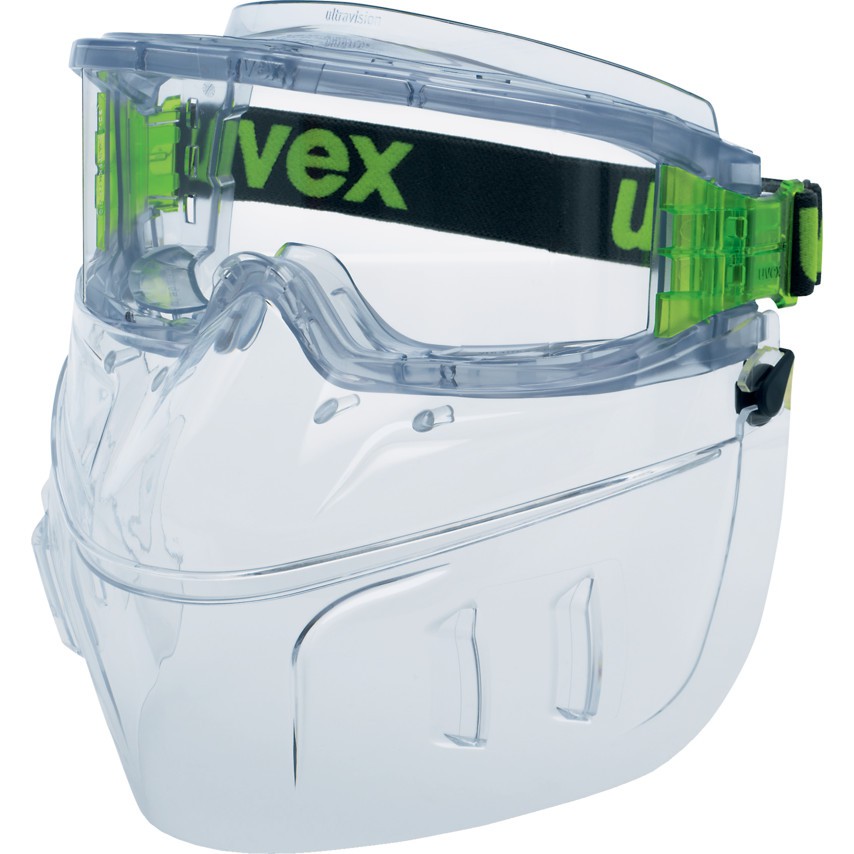 uvex ultravision wide-vision goggle dengan faceguard protection