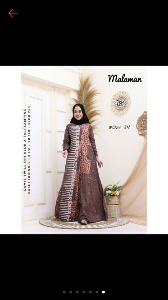 Gamis Twill Aisyahzahrabatik Twill Ori Xl Ld 110 Gamis Batik Pekalongan