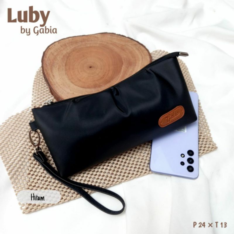 LUBY STRIPE / CHOCOLY BY GABIA DOMPET PANJANG POUCH HP MAKE UP