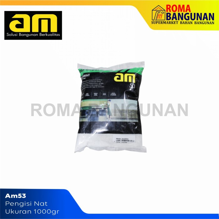 AM Tile Grout Pengisi Nat AM 53 1Kg - Green Pie