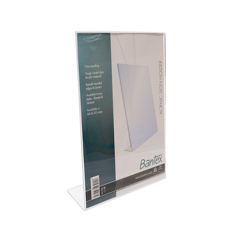 

Bantex Slanted Sign Holder A4 Transparent - Ref.8852 08