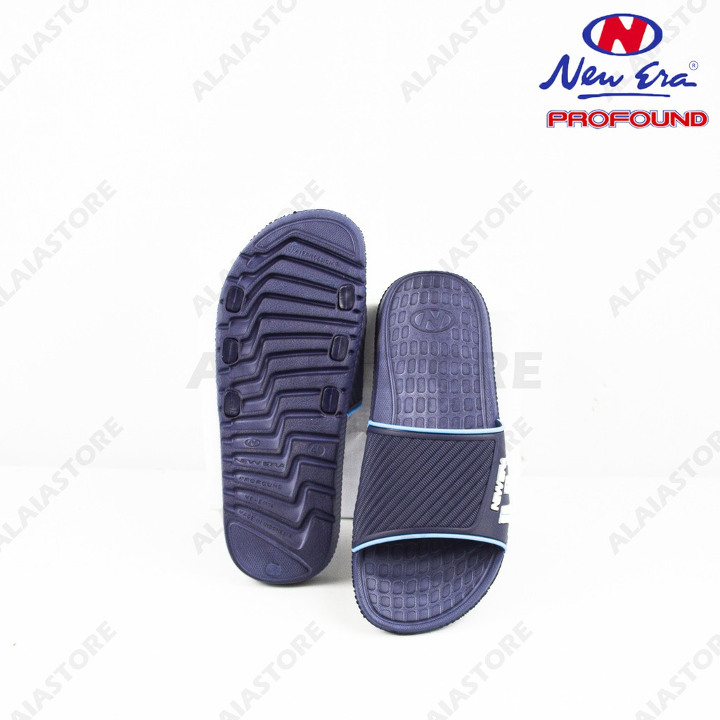 Sandal slop pria new era / sandal slop cowok karet kekinian - New Era MB E-1114 (40-43) / sandal laki-Navy