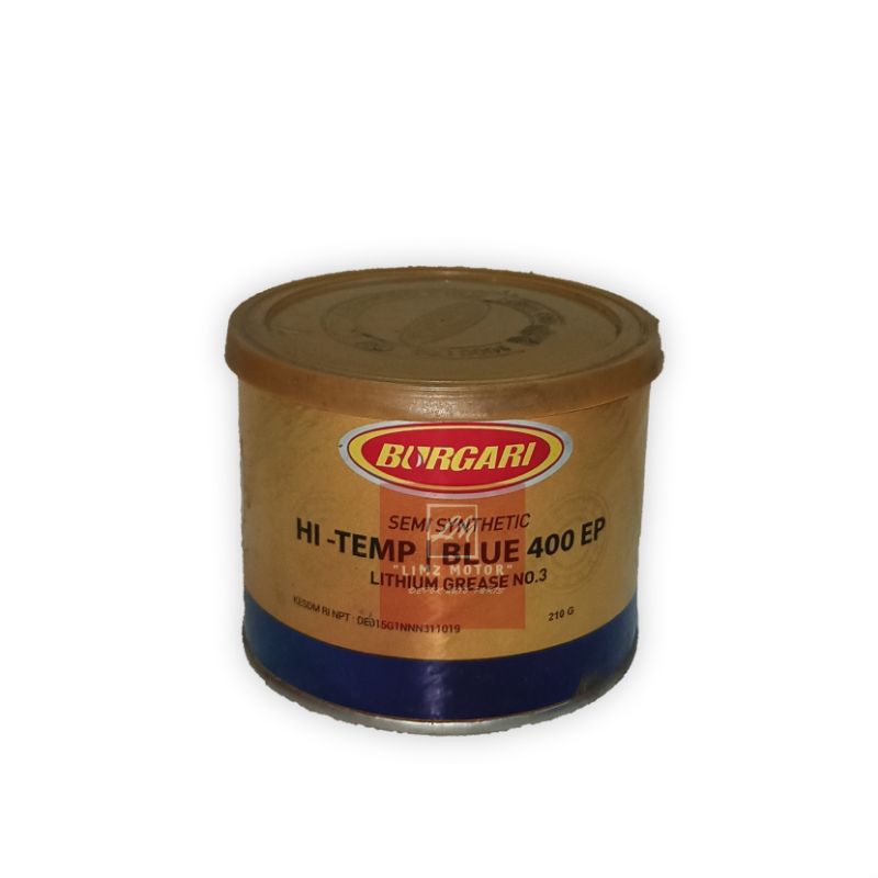 Jual Burgari Semi Synthetic HITemp Blue 400 EP Lithium Grease No.3 210G Shopee Indonesia