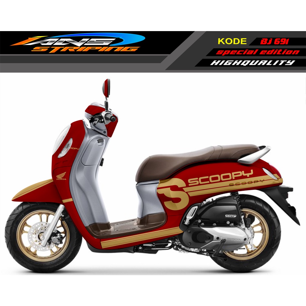 STIKER HONDA SCOOPY FULL BODY TERBARU / STICKER VARIASI SCOOPY  / STICKER SCOOPY