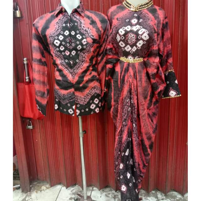 kaftan jumputan couple