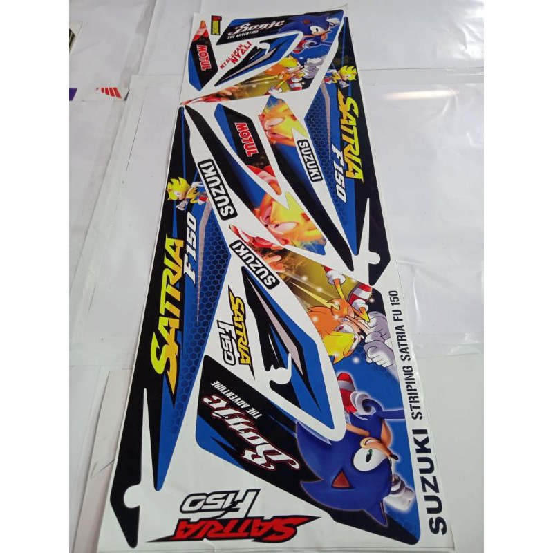 Striping Satria FU 150 Sonic Karakter Variasi biru