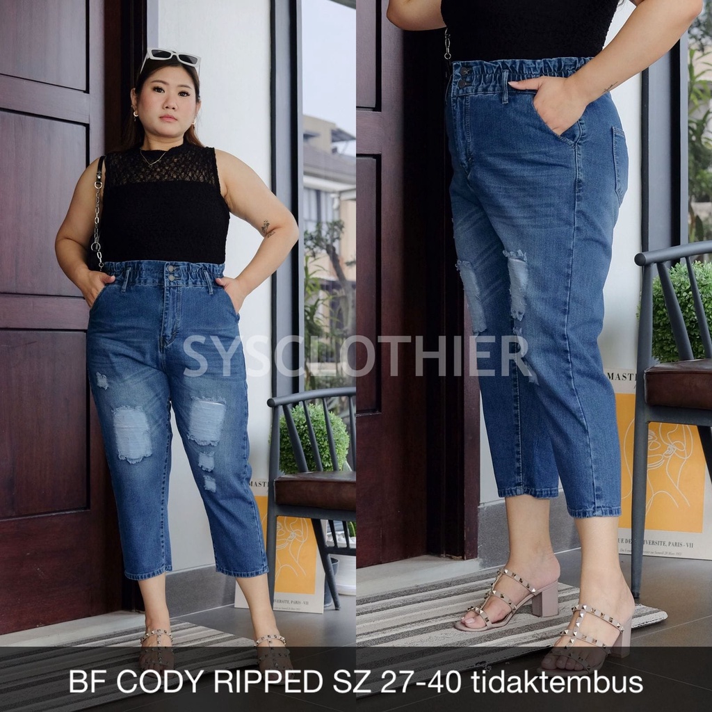 CELANA JEANS WANITA BF CODY RIPPED SERIES-SYSCLOTHIER